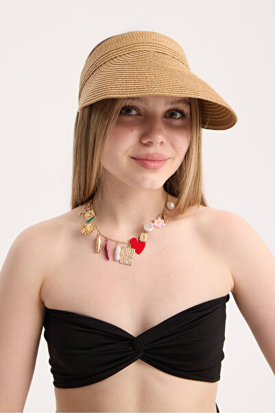 Moda Days Γυναικείο καπέλο από ψάθινο υλικό με ρυθμιζόμενο γείσο, καλοκαιρινό...