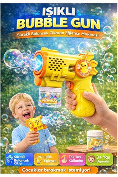 senacacollection Işıklı Baloncuk Tabancası Pilli (Piller Dahil Değildir)