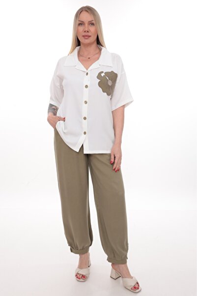 zitex Σετ με λεπτομέρεια κεντήματος, λινό πουκάμισο Sofia και παντελόνι Cupra...