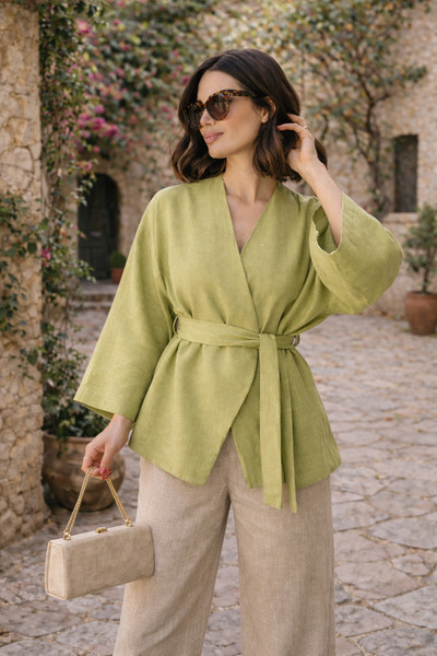 SevdeUgur Γυναικείο κιμονό με λεπτομέρεια ζώνης