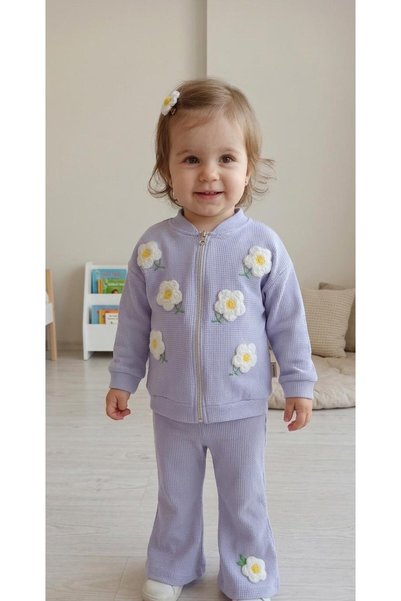MOMOİRO Daisy Embroidered Baby Set