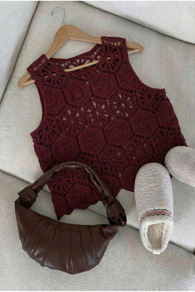 FEMELLE Μπλούζα - Βουργουνδία - Χαλαρή εφαρμογή