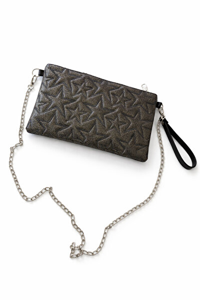 DMG Collection Γυναικεία τσάντα χειρός και ώμου με λεπτομέρεια αλυσίδας και σ...