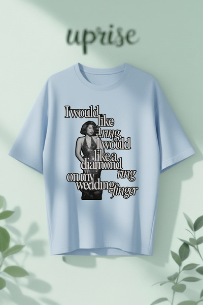 Vordevia Ρέι Θα ήθελα ένα δαχτυλίδι Τυπωμένο βαμβακερό μπλουζάκι oversized