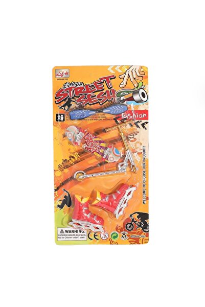 NW NessiWorld KZL-012-A7 Kartela Kaykay Paten Scooter Oyun Seti -Kızılkaya