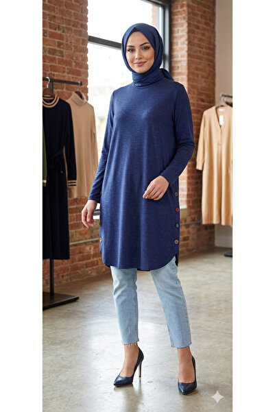 MODA Μοντέρνο και άνετο μουσουλμανικό τουνίκ με μαλακή υφή, μήκος μέχρι το γό...