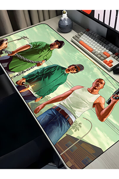 Charmbi Mouse Pad με θέμα GTA San Andreas – Μεγάλο mousepad gaming 40x90, αντ...