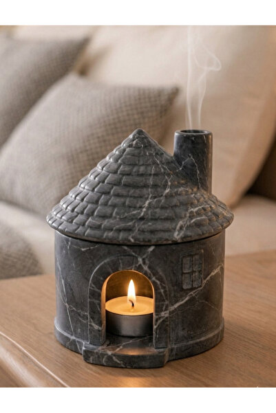 Cogo Seramik Boho Stil Dekoratif Ev Figürlü Konik Tütsülük ve Mumluk