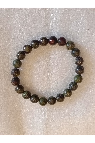 Butik Tülin Women's Authentic Natural Stone Dragon Blood Khaki Coffee Beaded ...