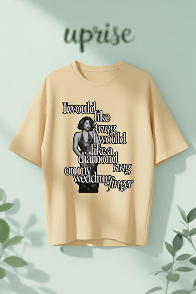 Vordevia T-Shirt - Μπεζ - Oversize