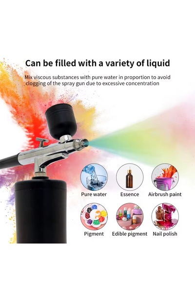 charmerprincesses Boya Makinesi Airbrush Kiti Protez Tırnak Cihazı Şarj Edile...