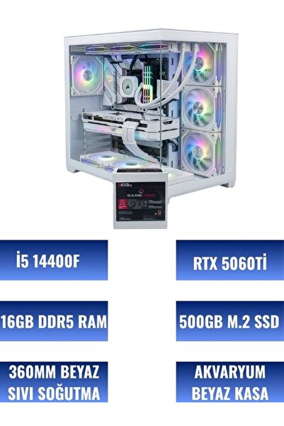 GAMELOAD RMT804 İ5 14400F | RTX 5060ti | 16GB DDR5 Ram | 1Tb M.2 NVme | Sıvı ...