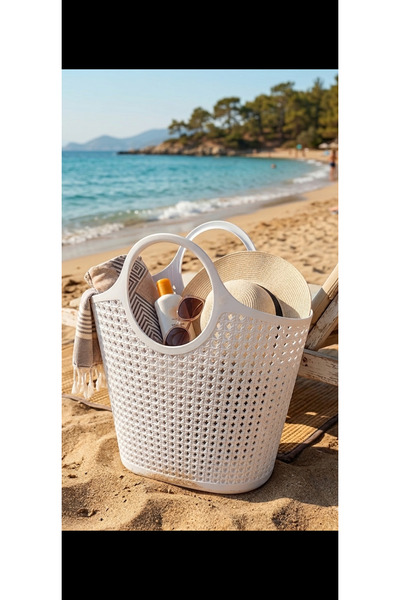 LeesHome Τσάντα παραλίας - Λευκό - Το στοιχείο δεν είναι διαθέσιμο