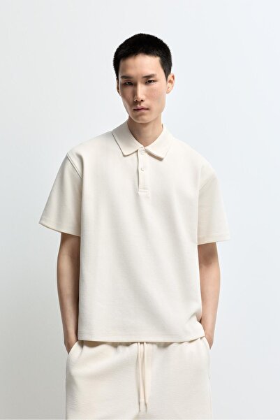 LEFTIES Dokulu interlok polo yaka t-shirt