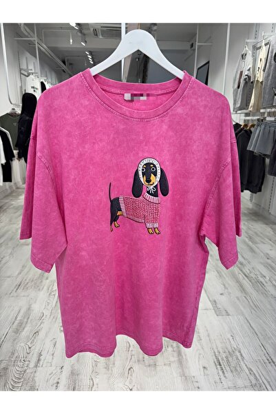 IŞILDA FASHION Μπλουζάκι oversized με στάμπα Işılda