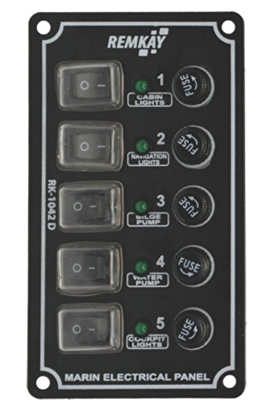 Tekne & Karavan 5li Switch Sigorta Paneli