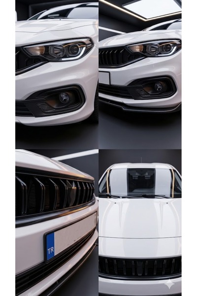 Life Tuning Fiat Egea 2020 Sonrası BMW M Dizayn Ön Panjur Piano Black (Işıksı...