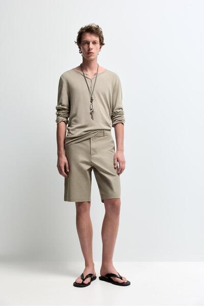 LEFTIES Slim fit chino bermuda şort