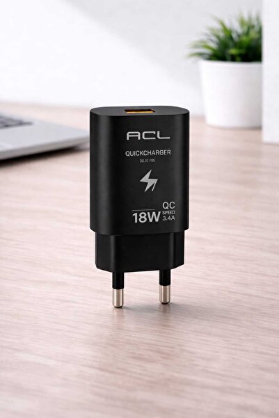 B-Tech Aksesuar 18W Hızlı Şarj Adaptörü QC 3.0 USB Şarj Başlığı