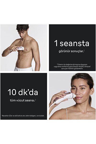 Braun IPL Skin i·expert, Evde Lazerle Tüy Alma, App ile, Çanta, Gillette Venus, 3 Başlık, PL7321
