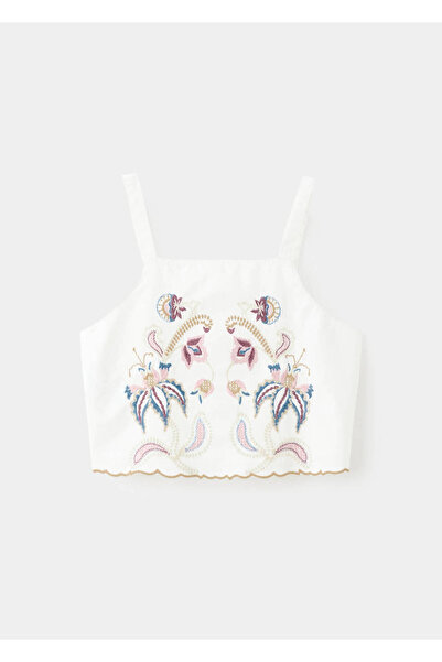 MANGO Kids İşleme detaylı bluz