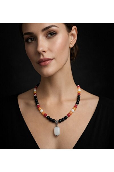 Asteria Elite Mat Onyx and Agate Protective Energy Necklace and Bracelet Set ...