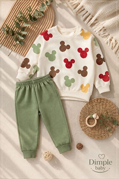 Organic Product DimpleBaby Pamuklu Bebek Takımı Figürlü 2’li Set 0-24 Ay Unisex