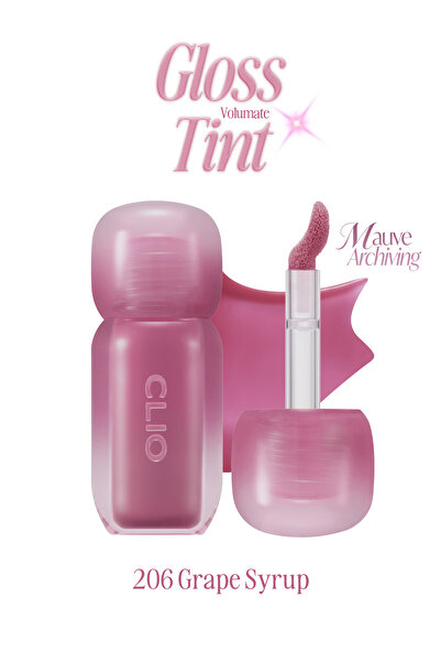 CLIO Pigmentli, Parlak Bitişli Dolgunlaştırıcı Lip Gloss Volumate Gloss 206 G...