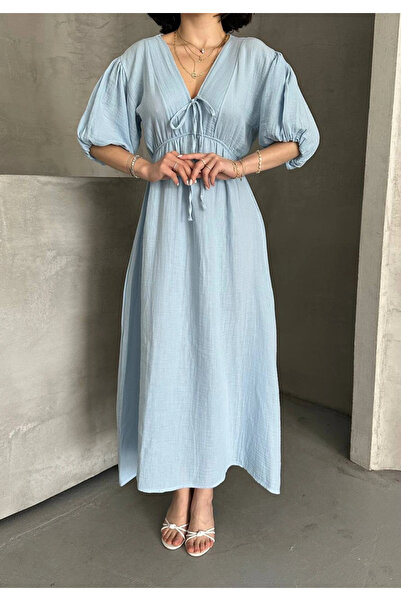 Lusin Φόρεμα - Μπλε - Φουσκωτή φούστα