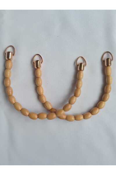 hobi duragı 15 cm U Model Ends with Gold Metal Ring Bag Handle - Double