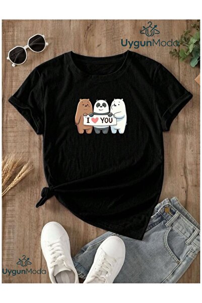 UygunModa I Love You Kafadar Printed T-Shirt