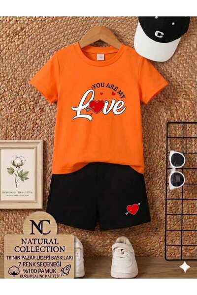 Nice Clothes Σετ δύο τεμαχίων - Πορτοκαλί - Σύντομο