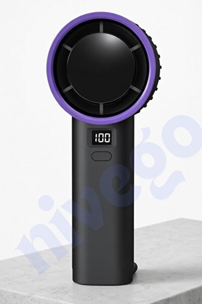 Nivego LCD Göstergeli 1200mAh Şarj edilebilir Bataryalı Taşınabilir Mini Fan ...