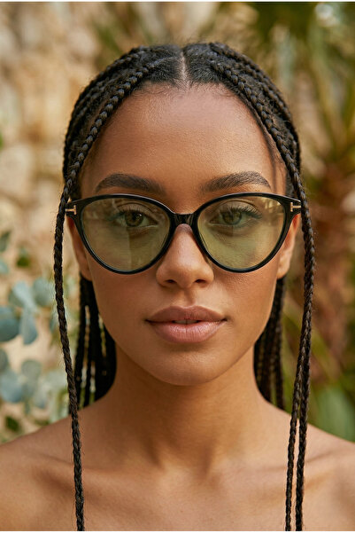 MONAL EYEWEAR Tomy Black Sunglasses Cateye Nude Glass Colored