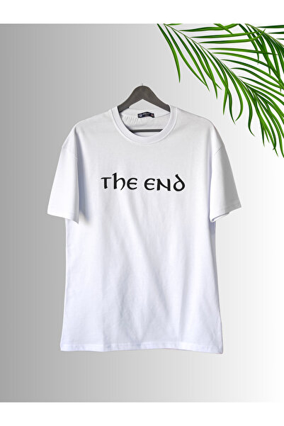 dafri THE END Τυπωμένο βαμβακερό μπλουζάκι υψηλής ποιότητας με λαιμόκοψη σε σ...