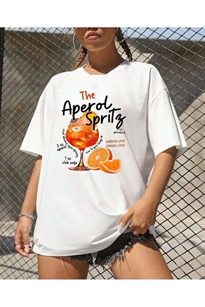 LELVANİ ΓΥΝΑΙΚΕΙΟ ΠΟΡΤΟΚΑΛΙ ΜΠΛΟΥΖΑΚΙ ΜΕ ΣΤΑΜΠΑ ΑΠΕΡΟΛ ΣΠΡΙΤΣ