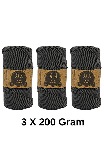 aladepo 3 Adet Slim Supra İp 200 Gram Mumlu İp 3x200 Gram (Toplam 600 Gram)