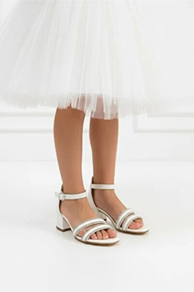 altın moda shoes Girls' Stone-Festonated Evening Dress Shoes 7005