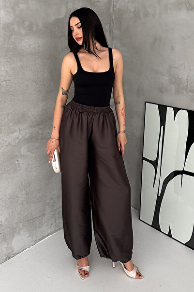 Noa&Noa Γυναικείο Παντελόνι Σαλβάρ – Ψηλόμεσο Φαρδύ Παντελόνι με Ελαστική Μέση