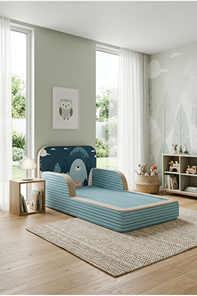 VevonsHome Yeni Nesil Çocuk Yatağı (Montessori Yer Yatağı) Yumuşak Yan Korkul...