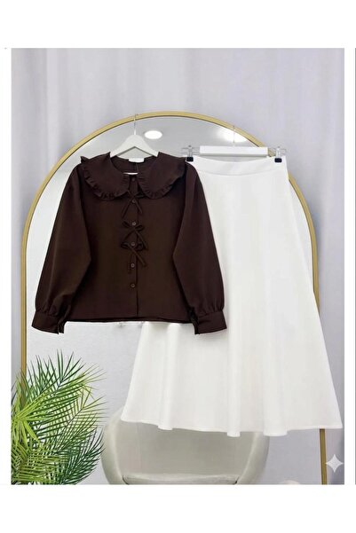 modasindoma Σετ με hijab - Καφέ - Regular