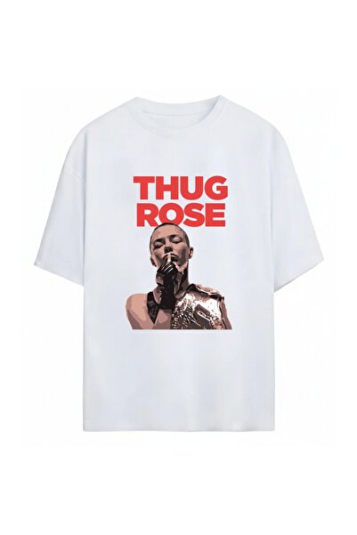 SVART WEAR Thug Rose Namajunas unisex majica prevelikog kroja od 100% pamuka