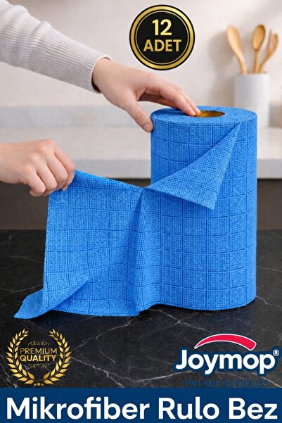 JOYMOP (12 Yaprak )%100 Mikrofiber Kopart-Kullan Temizlik Bezi 25×25 Çok Amaç...