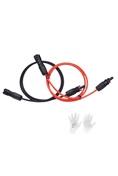OEM Ηλιακό καλώδιο 6mm² - 2x2μ (κόκκινο και μαύρο) με βύσματα MC4 και προστατ...