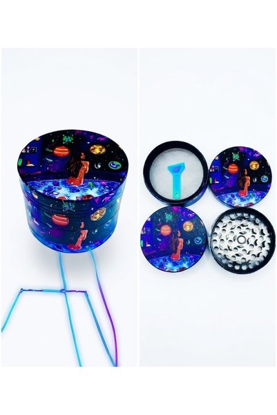 BGA Limited Edition 50mm Grinder Spice Grinder Mill Thick Metal with Pollen Tray 4-Layer Bg-117