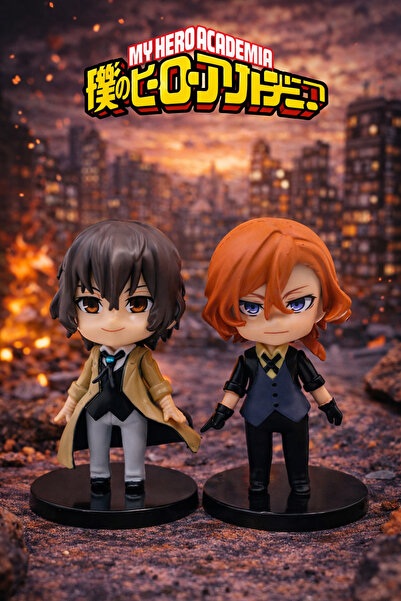 Wonderful Life Bungou Stray Dogs Nakahara Chuya Dazai Osamu 2'li Figür Set 8 Cm
