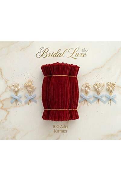 Bridal Luxe 100 adet şönil kırmızı