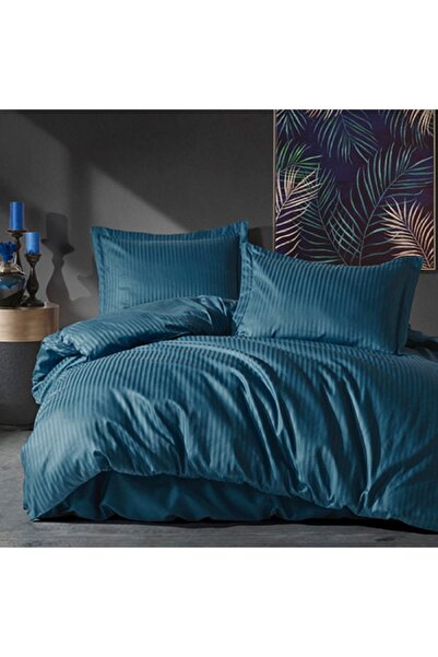 Romans Διπλή παπλωματοθήκη - Μπλε - Ριγέ