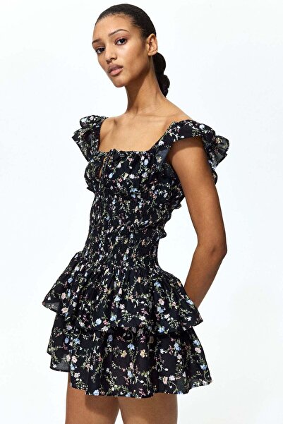 H&M فستان بخصر مطاطي