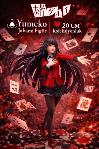 Wonderful Life Kakegurui Jabami Yumeko Figür 20 Cm Kutulu PVC Koleksiyonluk A...